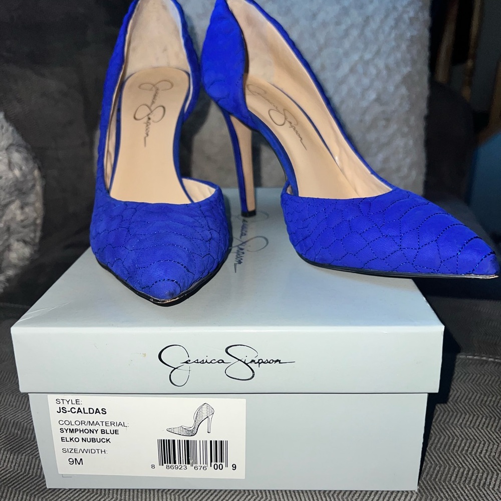 Jessica Simpson Vibrant Blue Heels